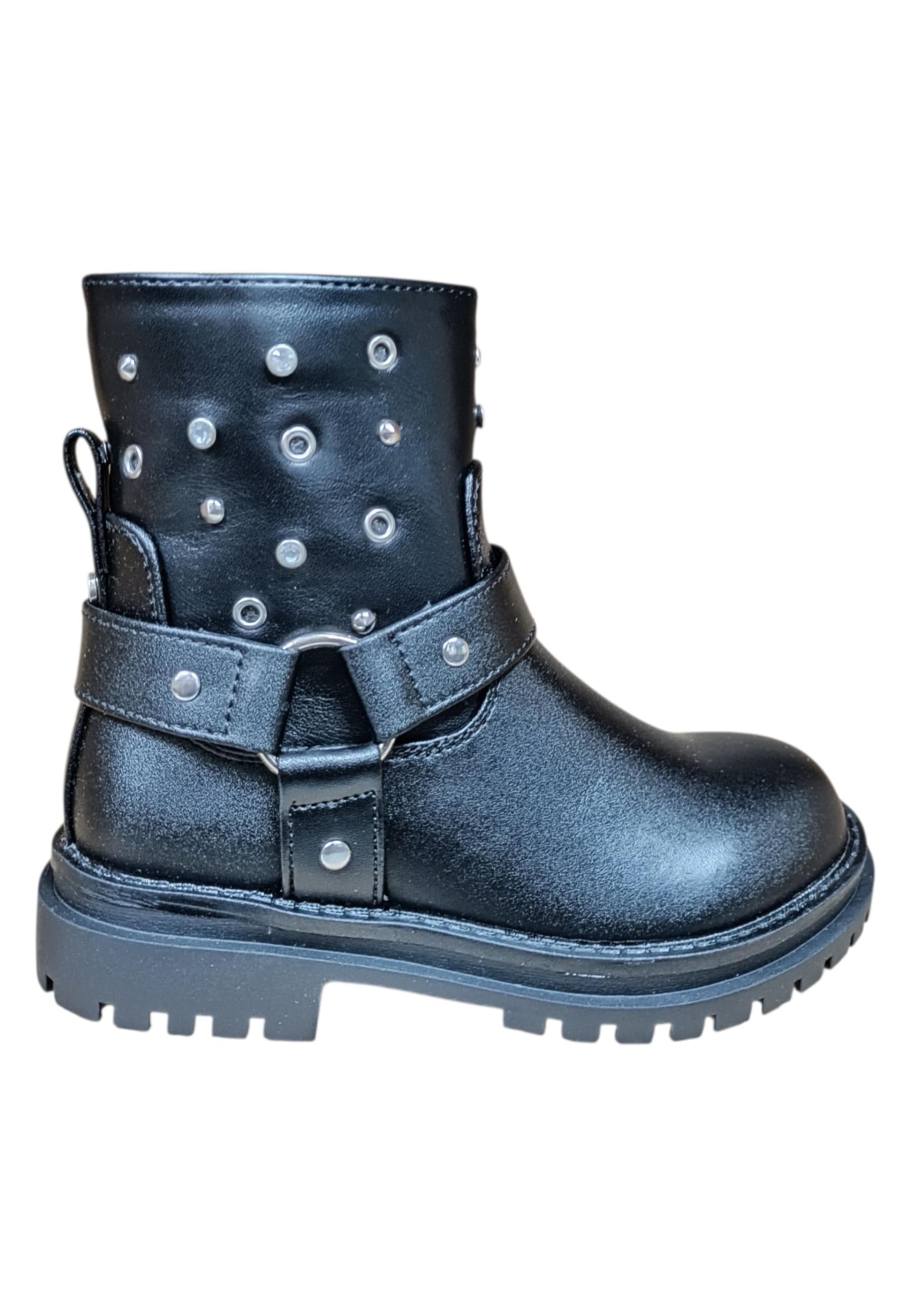 Stivaletti bambina Gioseppo Akeley nero pelle - Stile classico con zip laterale - 8