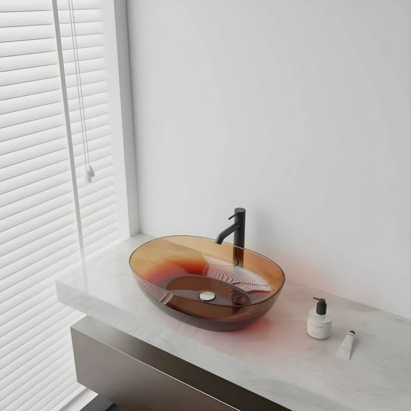Lavabo da Appoggio BOWL in Resina Trasparente in Lavabi StileBagno - Roma, commercioVirtuoso.it