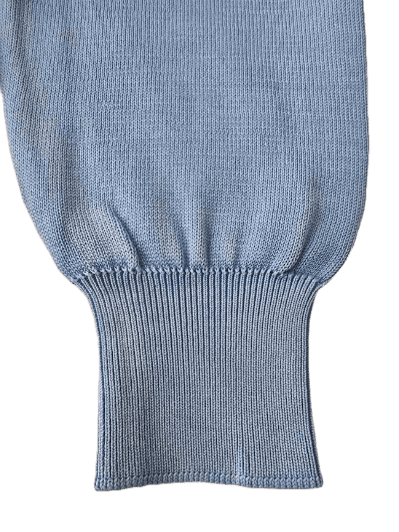 Maglia uomo Fedeli - Girocollo azzurro vintage made in italy - 4