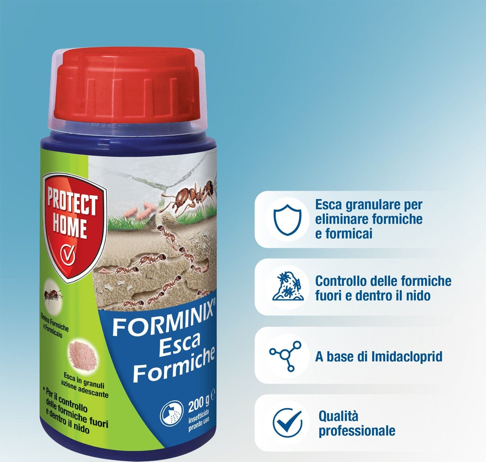 Forminix Esca Formiche gr 200 Esca Insetticida Pronto Uso SBM Life - 3