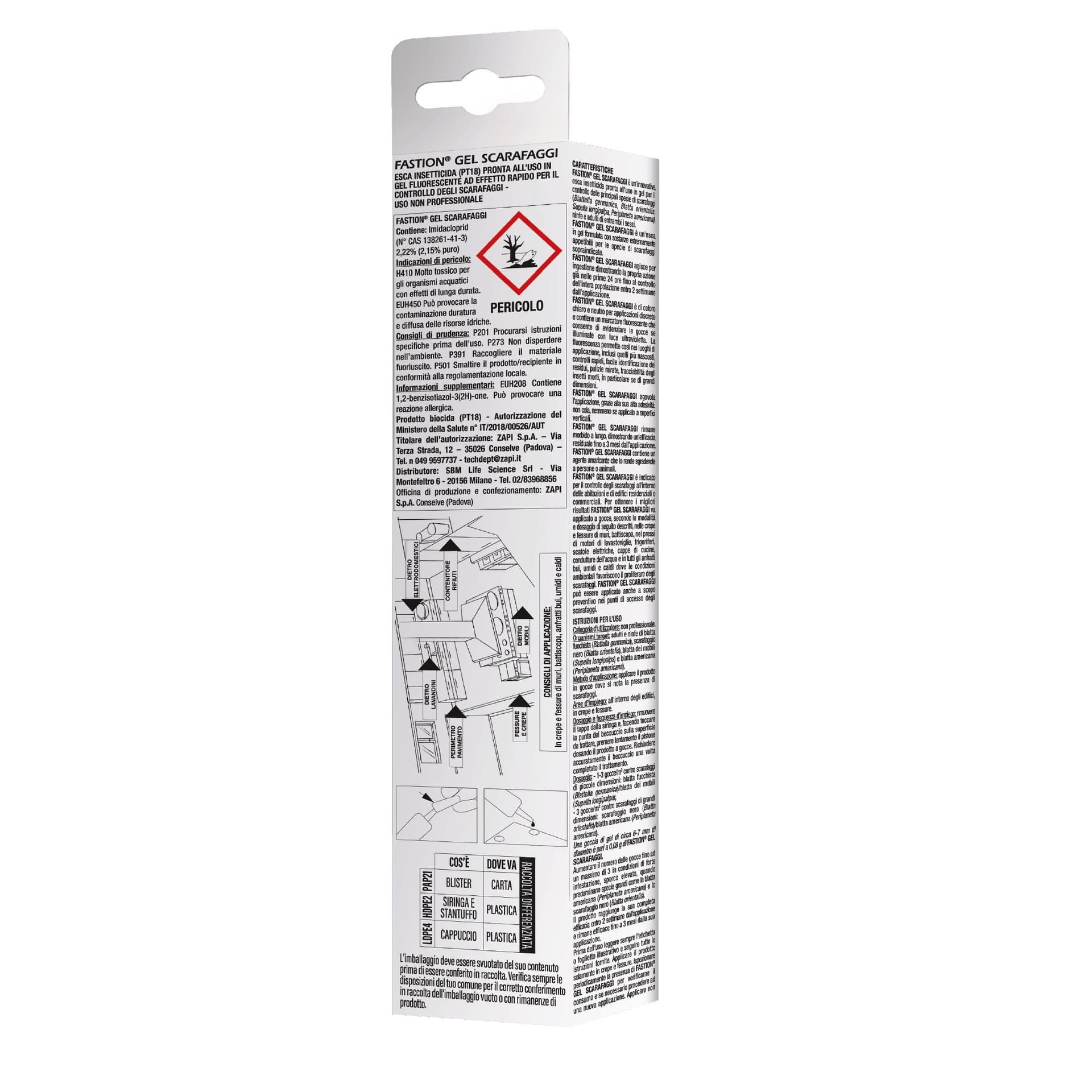Fastion Gel Scarafaggi gr.20 Insetticida in Esca Gel Contro Gli Scarafaggi SBM - 2