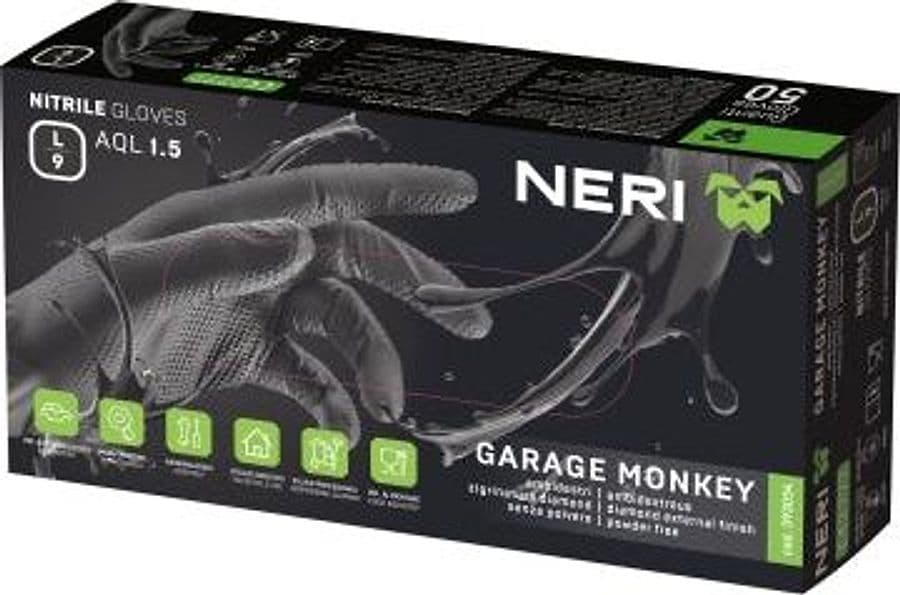 Guanti GARAGE MONKEY in Nitrile Box 50 pz. Neri Safety - 2