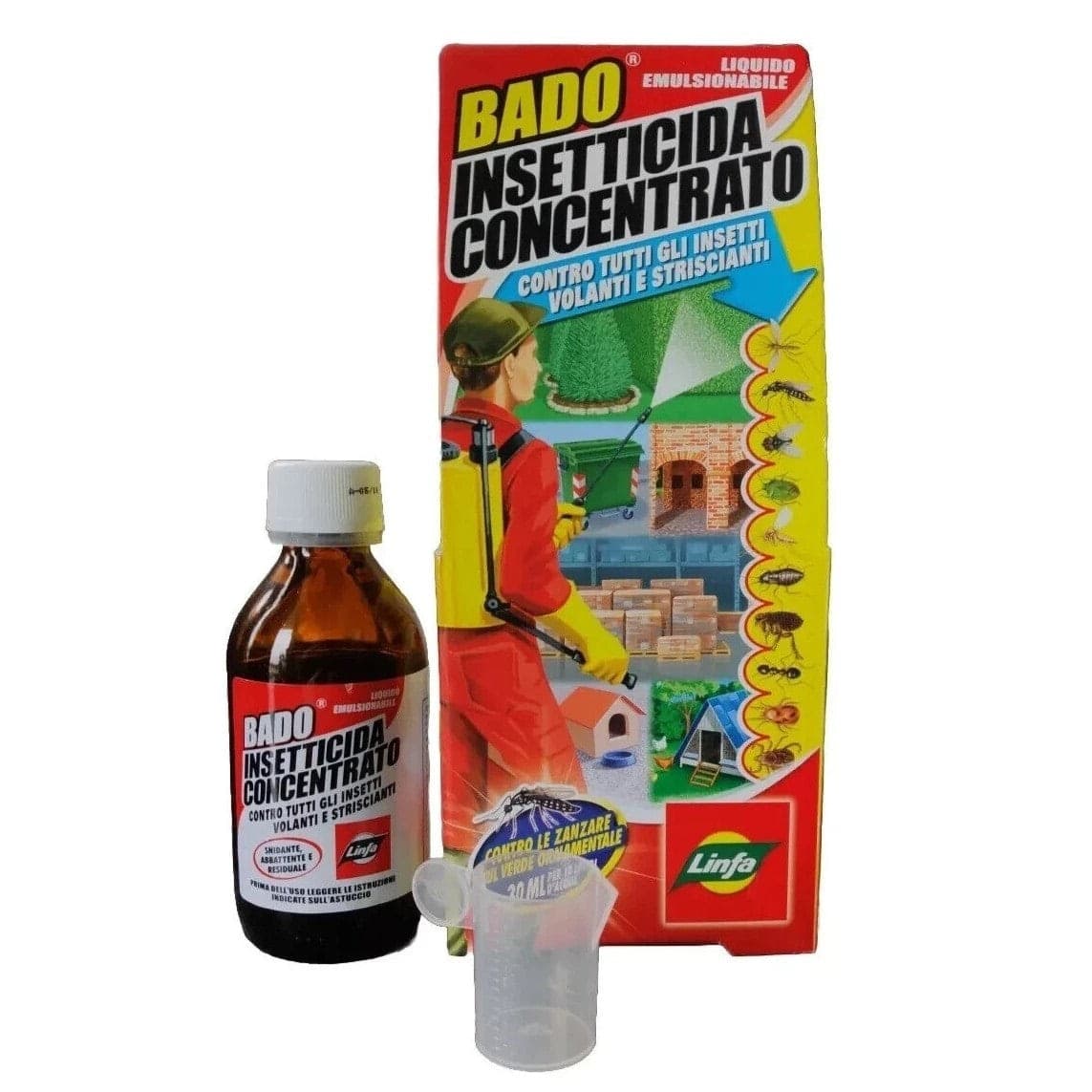 Bado Insetticida Concentrato ml 100 Contro Tutti gli Insetti Volanti e Striscianti Linfa - 2