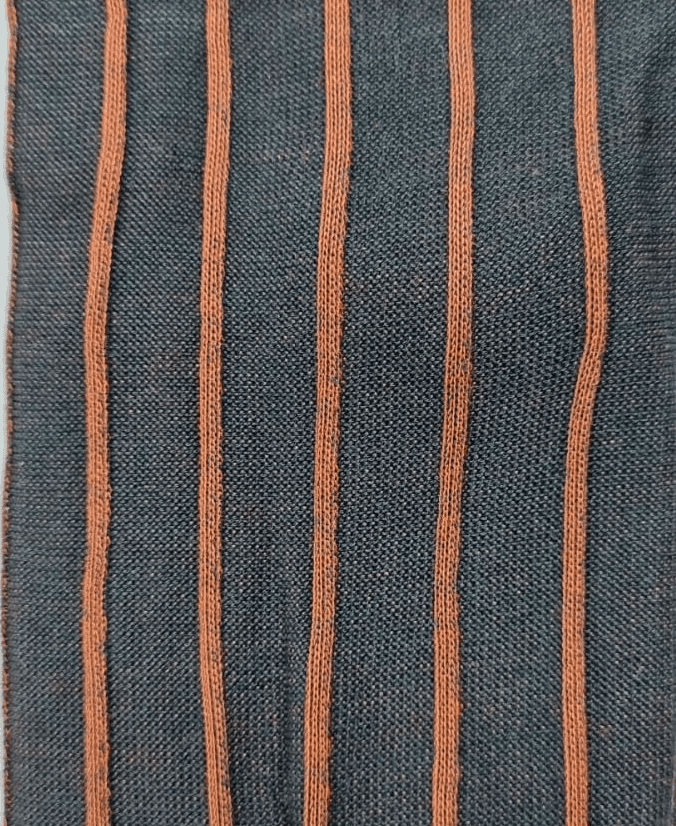 Calze lunghe uomo Gallo - Fantasia righe - Antracite/Rame twin rib spaziata - 3