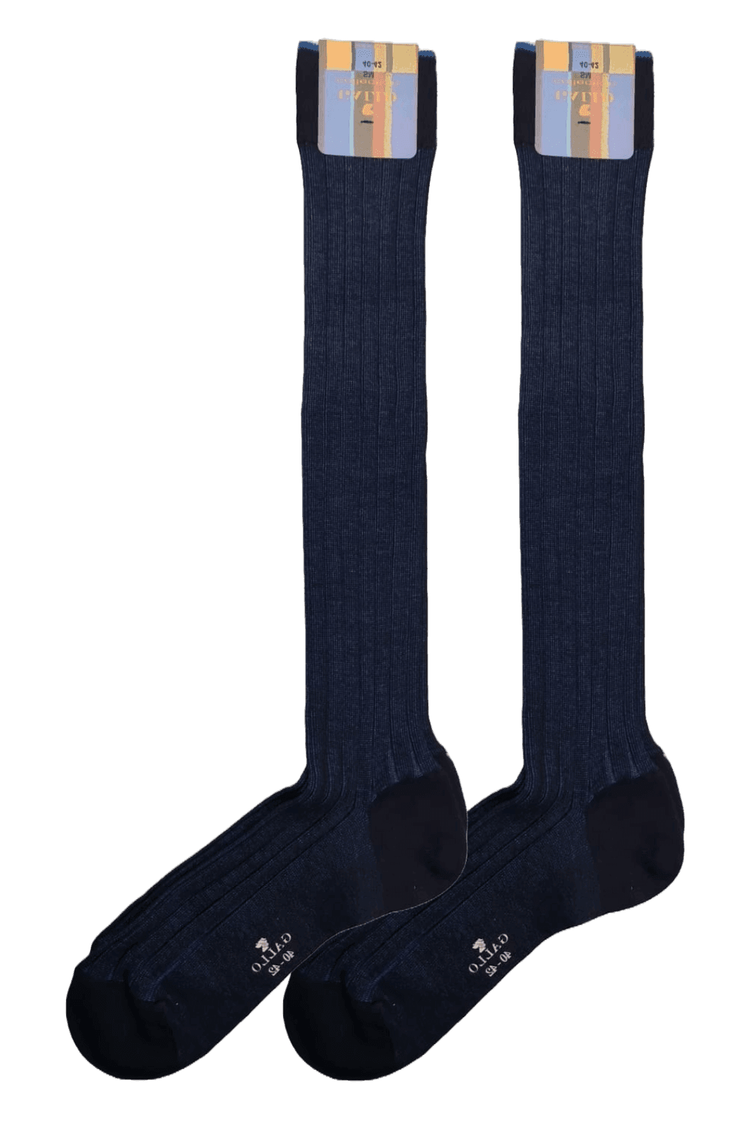 Calze Lunghe Uomo Gallo - A coste blu