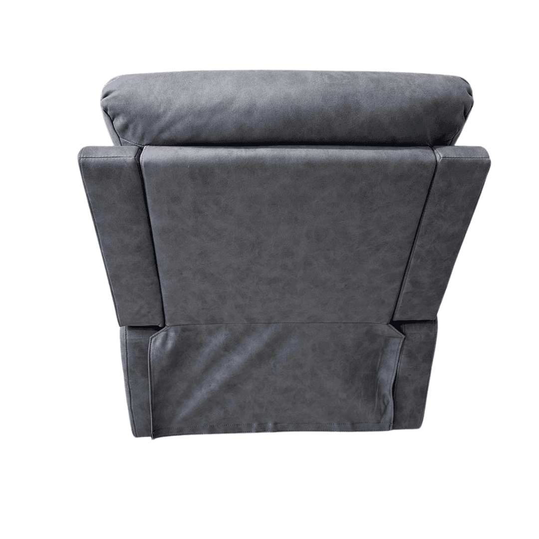 Poltrona "Phoenix" con recliner manuale e rivestimento in tessuto grigio per interno in Poltrone Decor Space - Altamura, commercioVirtuoso.it