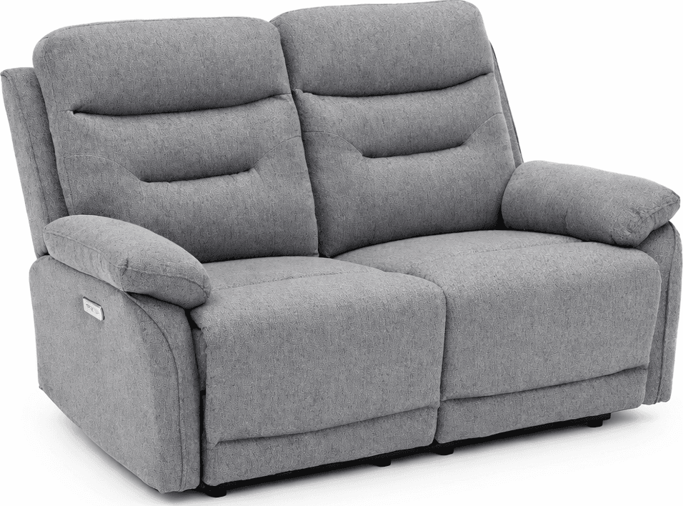 Divano "Andromeda" con doppio recliner elettrico e rivestimento in tessuto grigio per interno - 32
