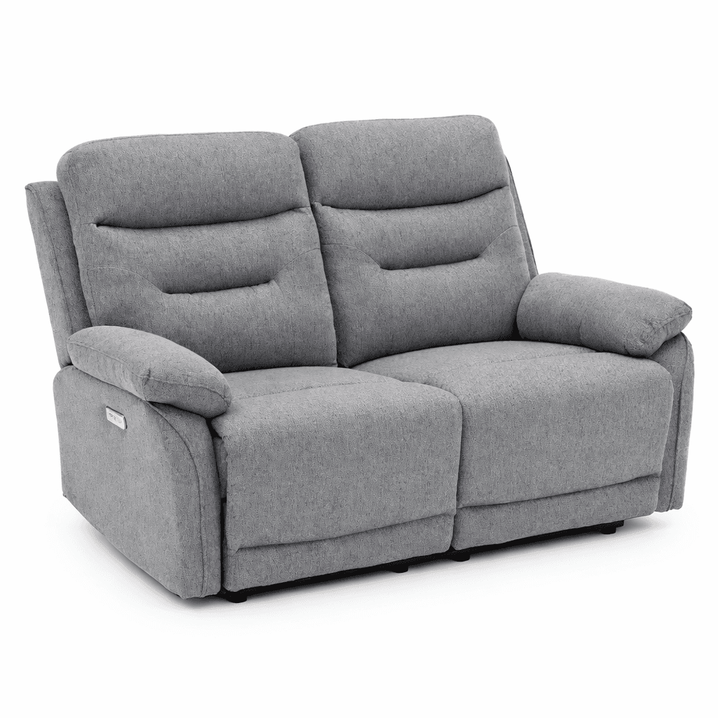 Divano "Andromeda" con doppio recliner elettrico e rivestimento in tessuto grigio per interno - 32