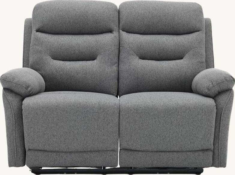 Divano "Andromeda" con doppio recliner elettrico e rivestimento in tessuto grigio per interno in Divani Decor Space - Altamura, commercioVirtuoso.it