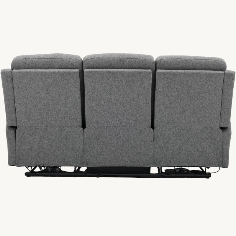 Divano "Andromeda" con doppio recliner elettrico e rivestimento in tessuto grigio per interno - 22