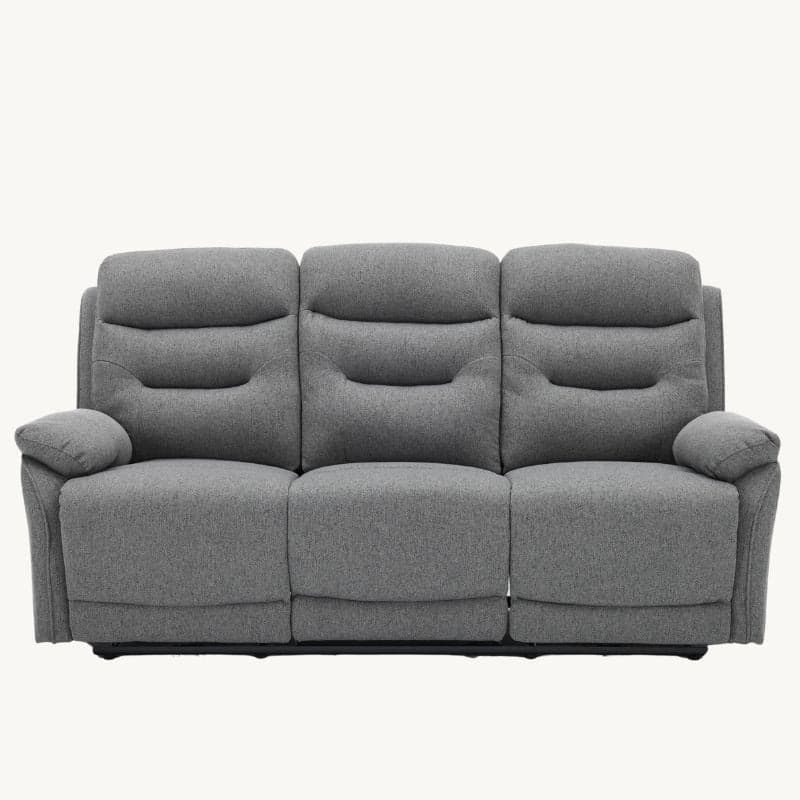 Divano "Andromeda" con doppio recliner elettrico e rivestimento in tessuto grigio per interno - 30