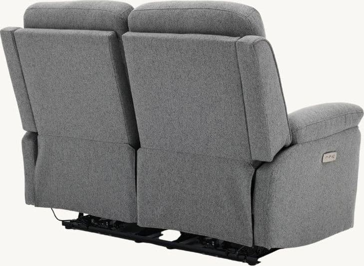 Divano "Andromeda" con doppio recliner elettrico e rivestimento in tessuto grigio per interno in Divani Decor Space - Altamura, commercioVirtuoso.it
