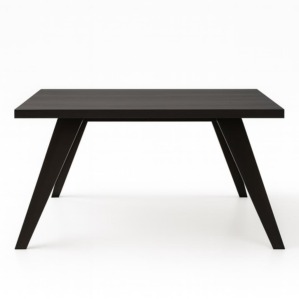 Tavolo "Kepler 22" con gambe e piano in finitura piombo per arredo interno 180 x 90 x h 78 cm