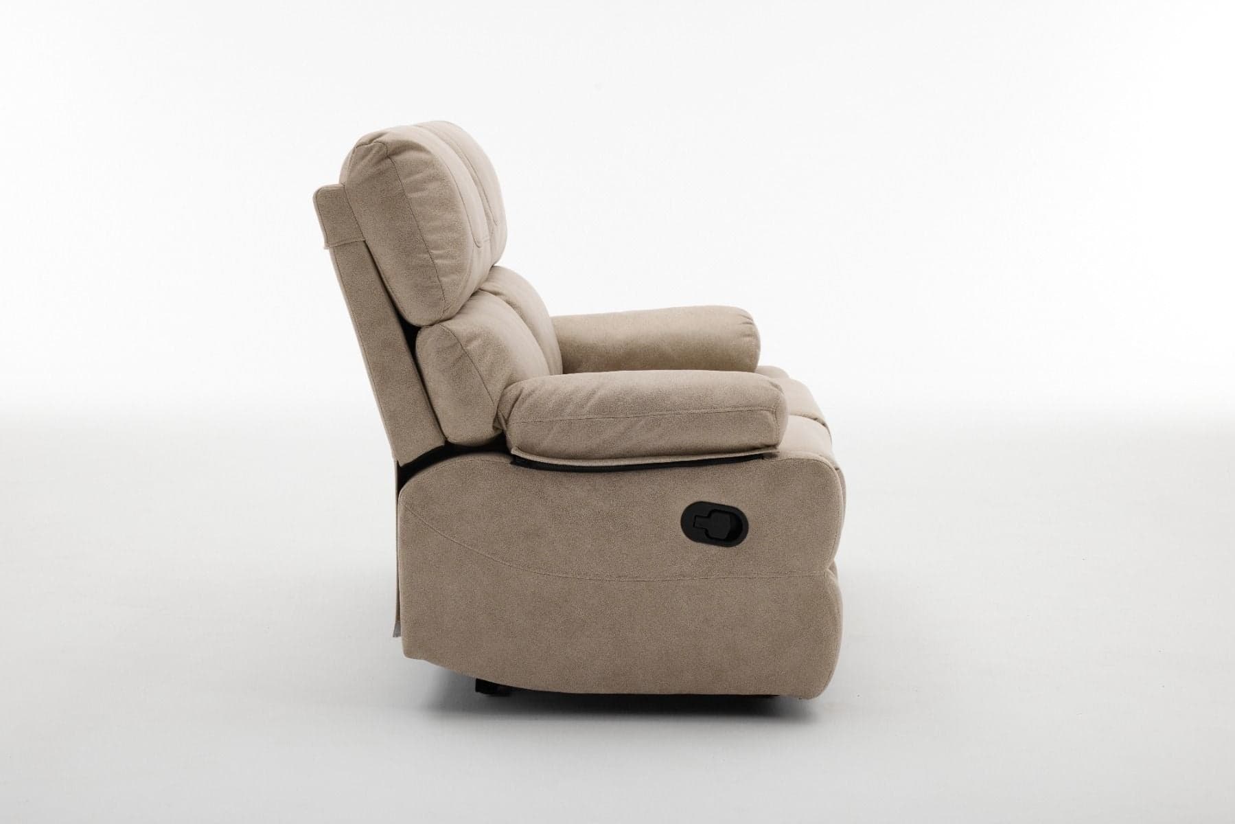 Divano "Cassiopeia" con doppio recliner manuale e rivestimento in tessuto per interno in Divani Decor Space - Altamura, commercioVirtuoso.it