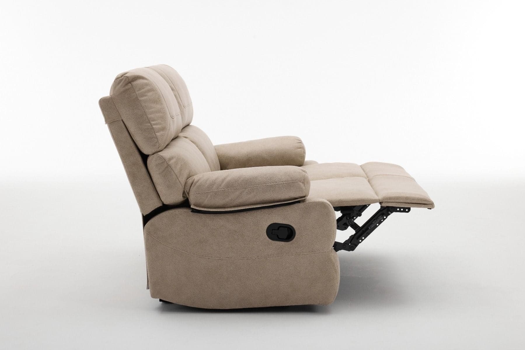 Divano "Cassiopeia" con doppio recliner manuale e rivestimento in tessuto per interno in Divani Decor Space - Altamura, commercioVirtuoso.it