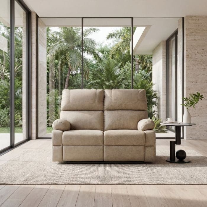 Divano "Cassiopeia" con doppio recliner manuale e rivestimento in tessuto per interno in Divani Decor Space - Altamura, commercioVirtuoso.it