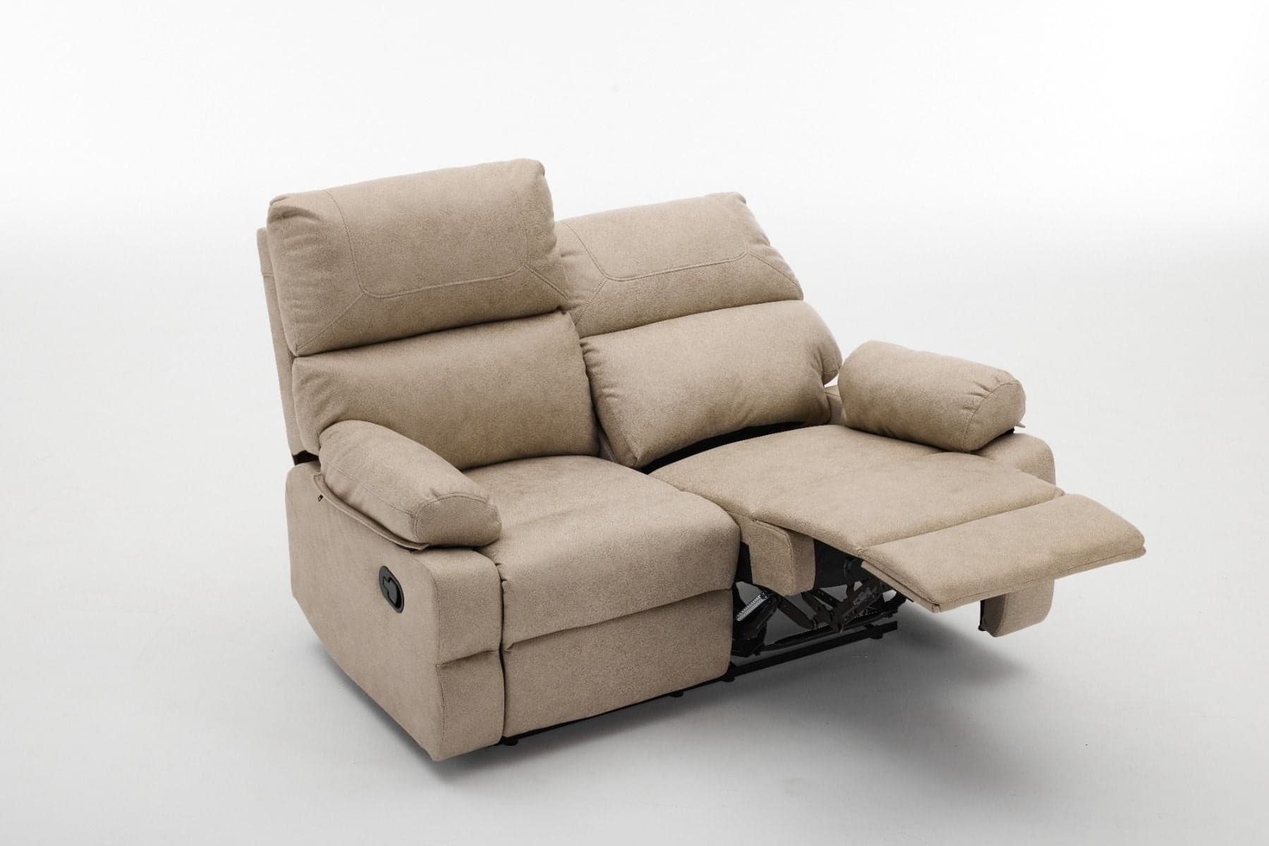 Divano "Cassiopeia" con doppio recliner manuale e rivestimento in tessuto per interno in Divani Decor Space - Altamura, commercioVirtuoso.it