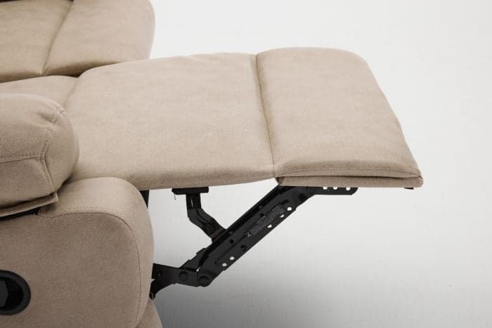 Divano "Cassiopeia" con doppio recliner manuale e rivestimento in tessuto per interno in Divani Decor Space - Altamura, commercioVirtuoso.it