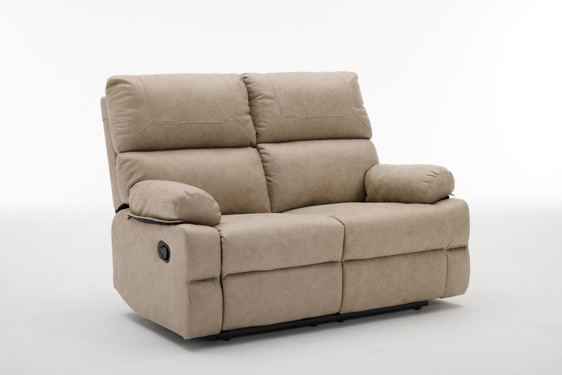 Divano "Cassiopeia" con doppio recliner manuale e rivestimento in tessuto per interno in Divani Decor Space - Altamura, commercioVirtuoso.it