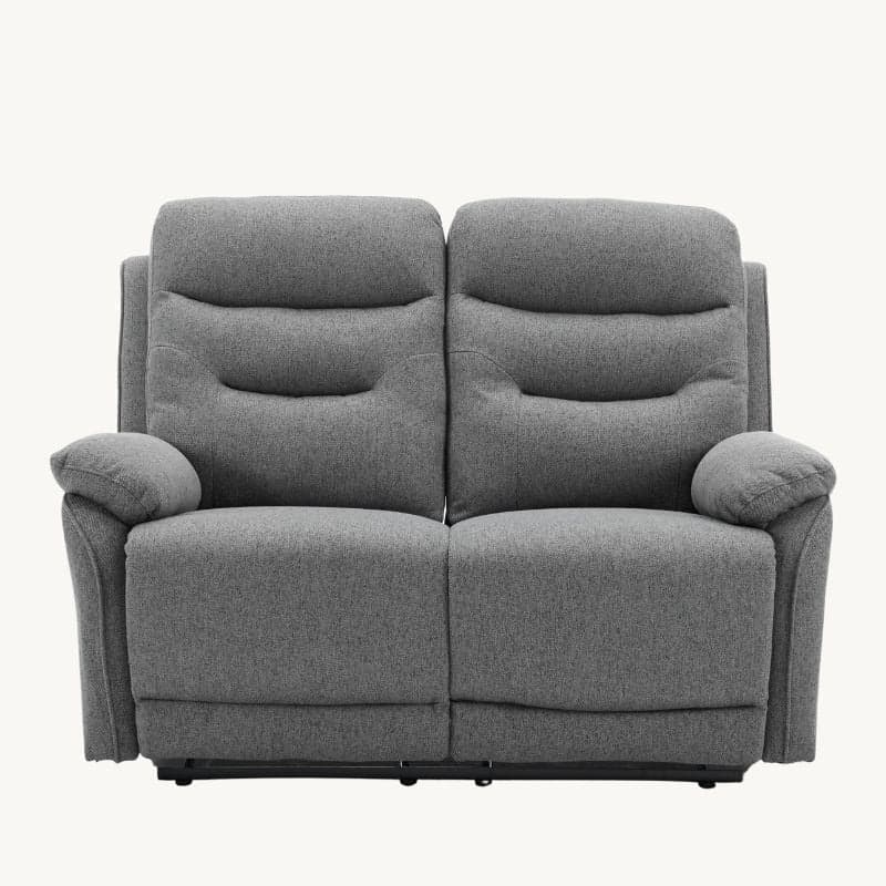 Divano "Andromeda" con doppio recliner manuale e rivestimento in tessuto grigio per interno in Divani Decor Space - Altamura, commercioVirtuoso.it