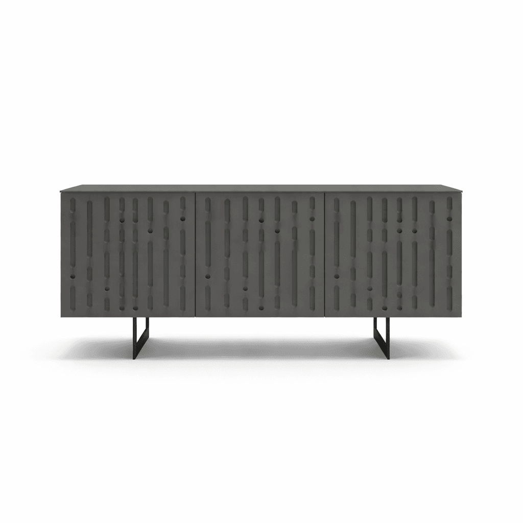 Madia "Lagoon" moderna a tre ante in MDF con piede a slitta per interno in Credenze Decor Space - Altamura, commercioVirtuoso.it