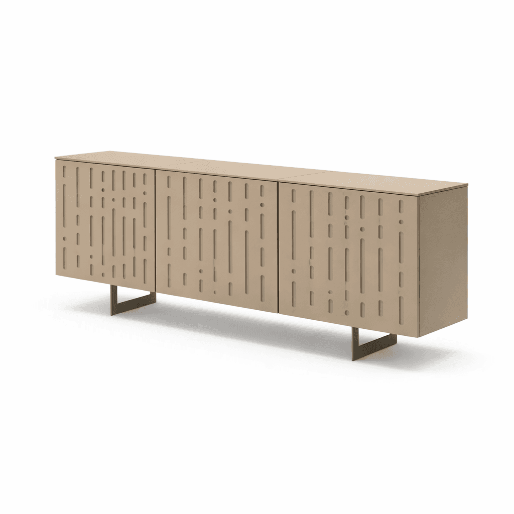 Madia "Lagoon" moderna a tre ante in MDF con piede a slitta per interno in Credenze Decor Space - Altamura, commercioVirtuoso.it