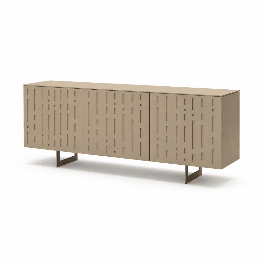 Madia "Lagoon" moderna a tre ante in MDF con piede a slitta per interno in Credenze Decor Space - Altamura, commercioVirtuoso.it