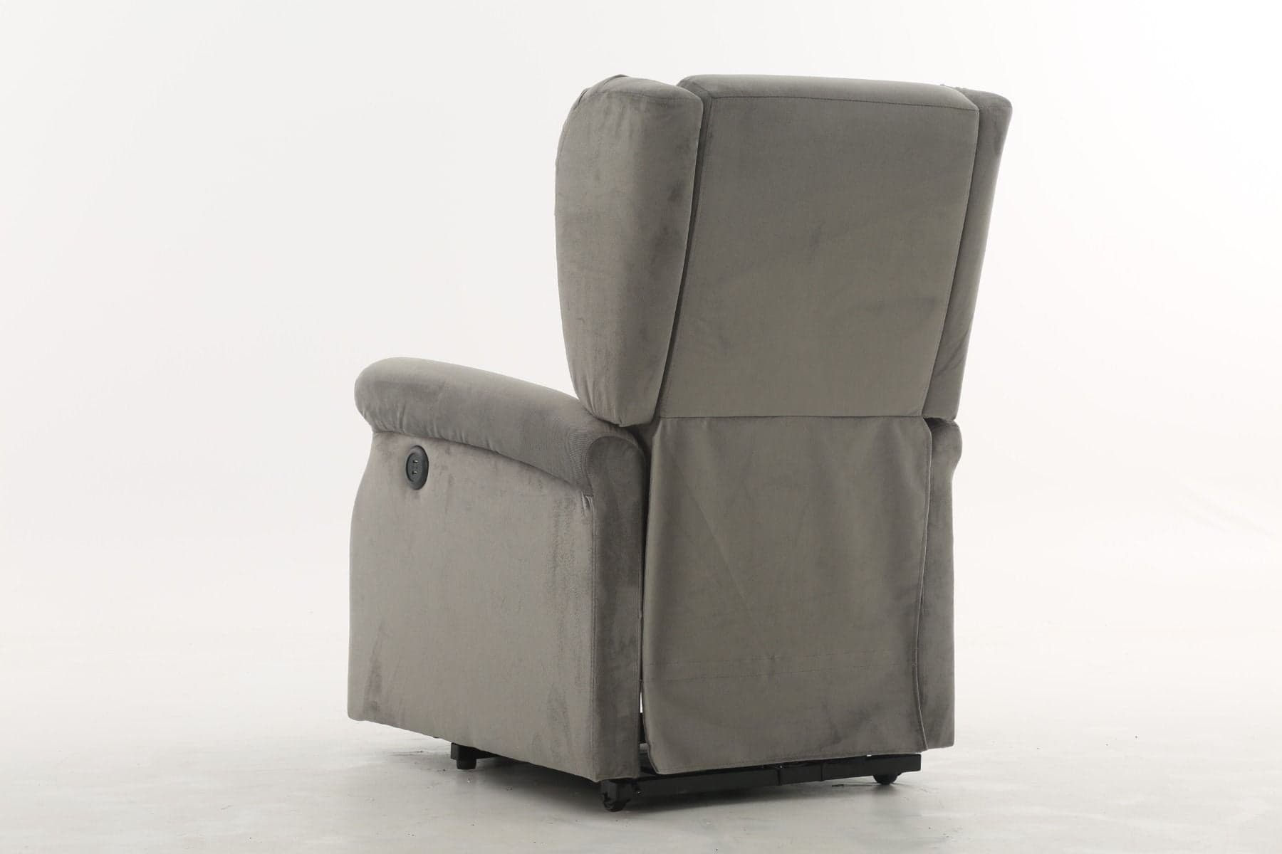 Poltrona "Perseus" con recliner elettrico e rivestimento in tessuto grigio per interno in Poltrone Decor Space - Altamura, commercioVirtuoso.it