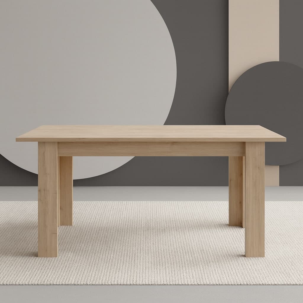 Tavolo "Gliese" con gambe e piano in MDF, design moderno, per arredo interno 137/185 x 90 h 76 cm in Tavoli da sala da pranzo Decor Space - Altamura, commercioVirtuoso.it