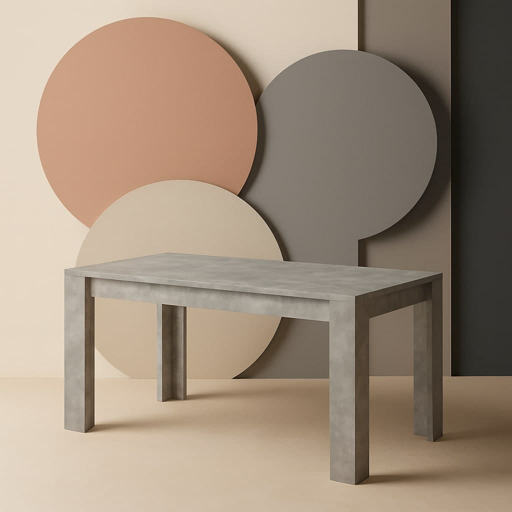 Tavolo "Gliese" con gambe e piano in MDF, design moderno, per arredo interno 137/185 x 90 h 76 cm - 29