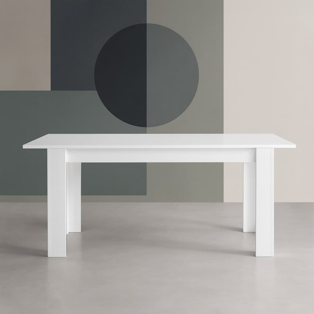 Tavolo "Gliese" con gambe e piano in MDF, design moderno, per arredo interno 137/185 x 90 h 76 cm - 32