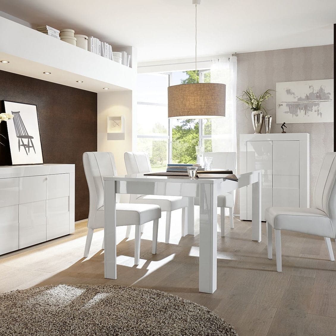 Tavolo "Gliese" con gambe e piano in MDF, design moderno, per arredo interno 137/185 x 90 h 76 cm - 33