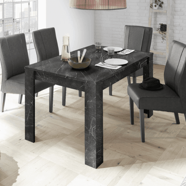 Tavolo "Gliese" con gambe e piano in MDF, design moderno, per arredo interno 137/185 x 90 h 76 cm in Tavoli da sala da pranzo Decor Space - Altamura, commercioVirtuoso.it