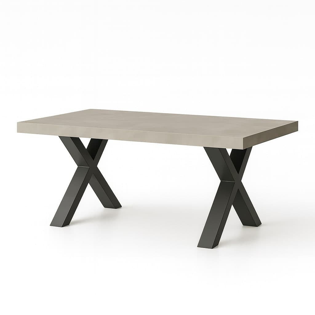 Tavolo "Fomalhaut" con gambe e piano stabile in MDF, design moderno, per arredo interno in Tavoli da sala da pranzo Decor Space - Altamura, commercioVirtuoso.it