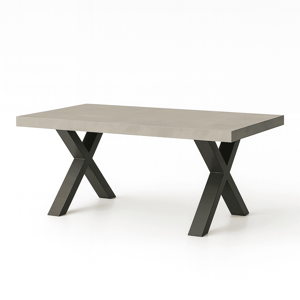 Tavolo "Fomalhaut" con gambe e piano stabile in MDF, design moderno, per arredo interno in Tavoli da sala da pranzo Decor Space - Altamura, commercioVirtuoso.it