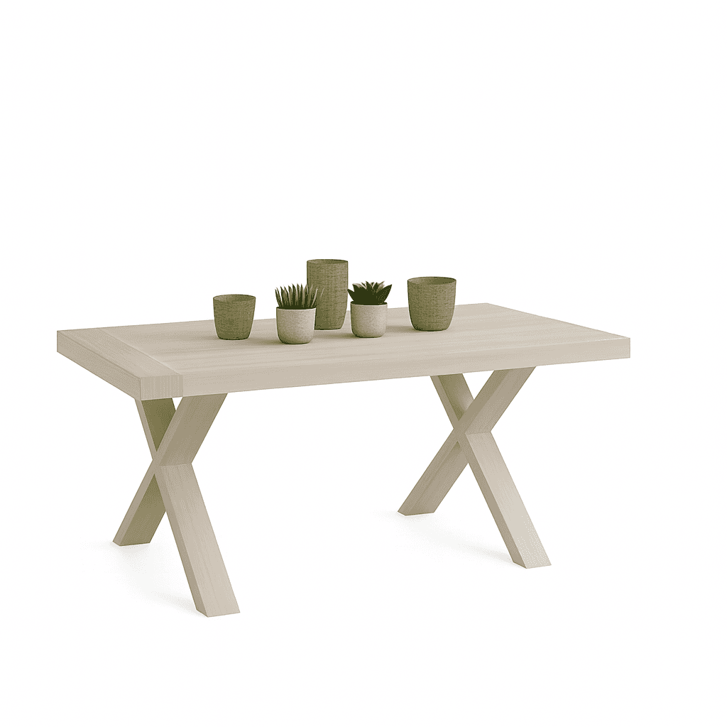 Tavolo "Fomalhaut" con gambe e piano stabile in MDF, design moderno, per arredo interno in Tavoli da sala da pranzo Decor Space - Altamura, commercioVirtuoso.it