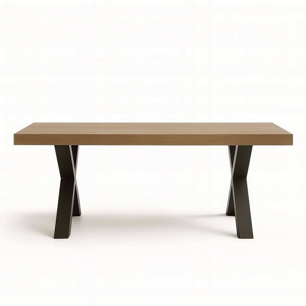 Tavolo "Fomalhaut" con gambe e piano stabile in MDF, design moderno, per arredo interno in Tavoli da sala da pranzo Decor Space - Altamura, commercioVirtuoso.it