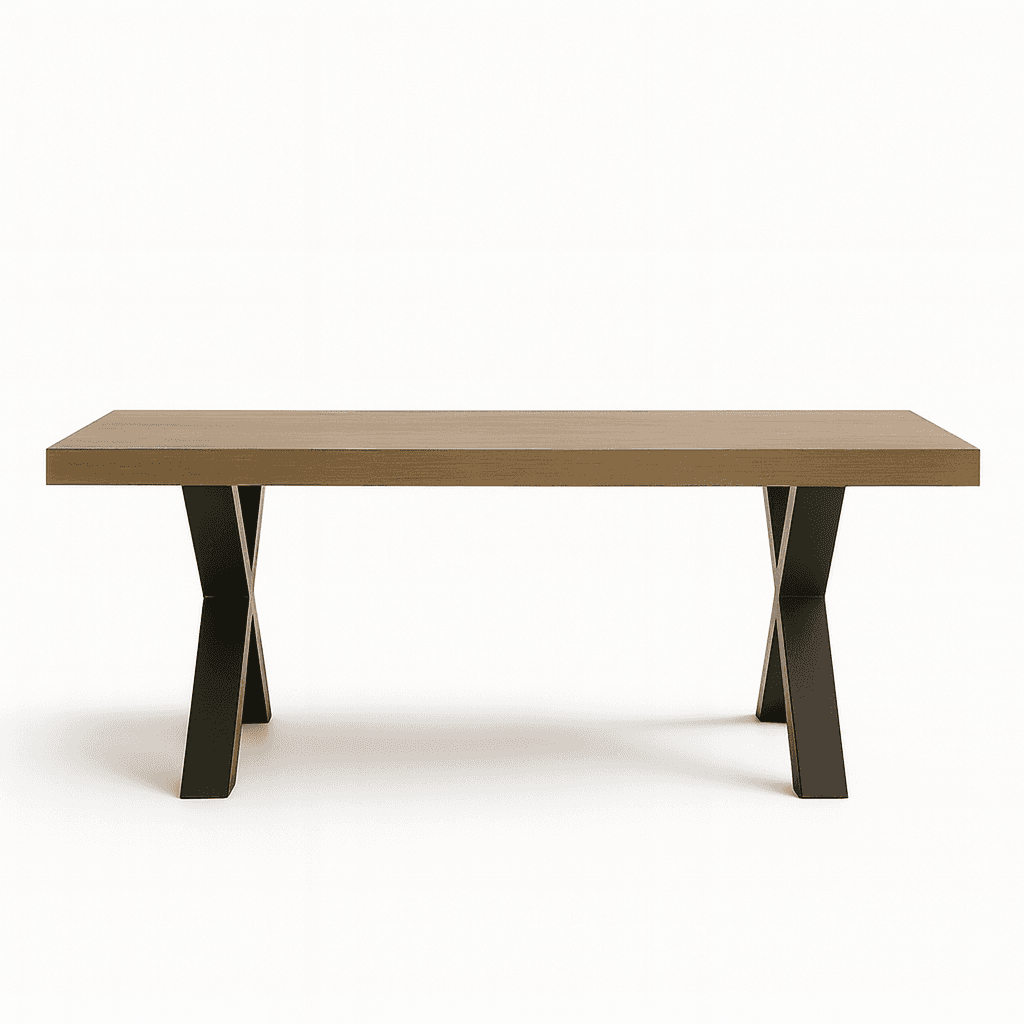Tavolo "Fomalhaut" con gambe e piano stabile in MDF, design moderno, per arredo interno in Tavoli da sala da pranzo Decor Space - Altamura, commercioVirtuoso.it