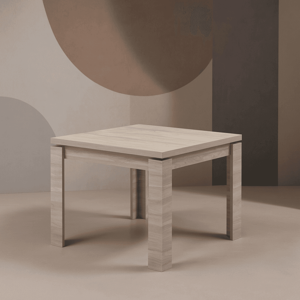 Tavolo "Regulus" con struttura stabile in legno MDF per arredo interno 90/180 x 90 x h 76 cm in Tavoli da sala da pranzo Decor Space - Altamura, commercioVirtuoso.it