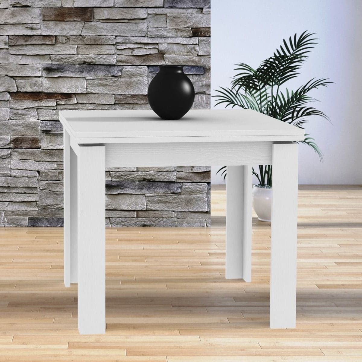 Tavolo "Regulus" con struttura stabile in legno MDF per arredo interno 90/180 x 90 x h 76 cm in Tavoli da sala da pranzo Decor Space - Altamura, commercioVirtuoso.it