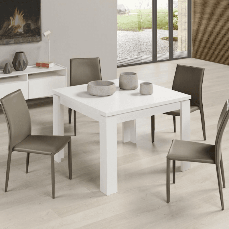 Tavolo "Regulus" con struttura stabile in legno MDF per arredo interno 90/180 x 90 x h 76 cm in Tavoli da sala da pranzo Decor Space - Altamura, commercioVirtuoso.it