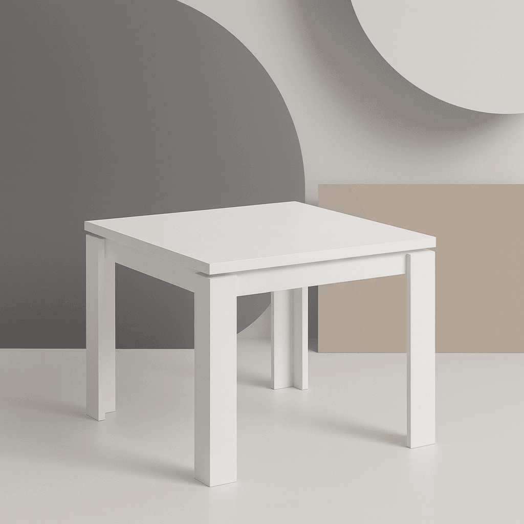 Tavolo "Regulus" con struttura stabile in legno MDF per arredo interno 90/180 x 90 x h 76 cm in Tavoli da sala da pranzo Decor Space - Altamura, commercioVirtuoso.it