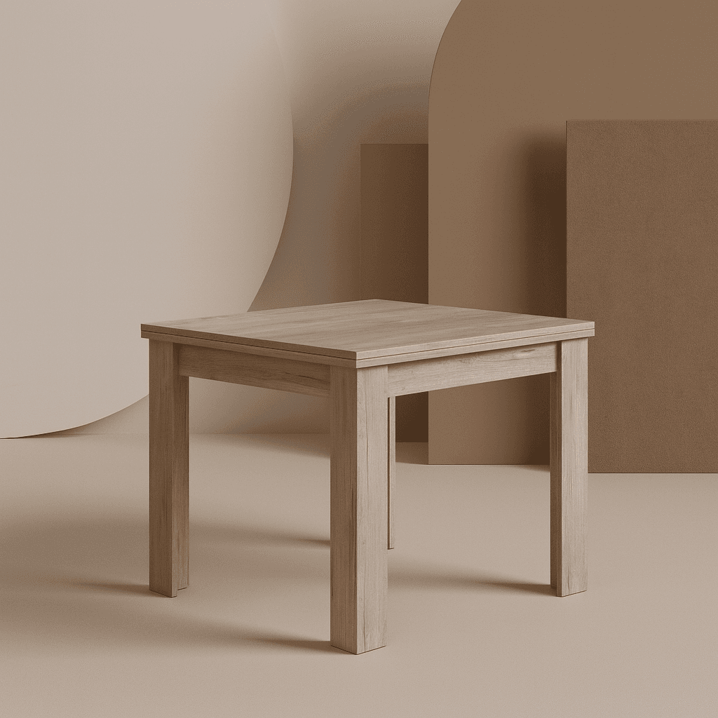 Tavolo "Regulus" con struttura stabile in legno MDF per arredo interno 90/180 x 90 x h 76 cm in Tavoli da sala da pranzo Decor Space - Altamura, commercioVirtuoso.it