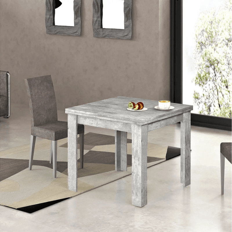 Tavolo "Regulus" con struttura stabile in legno MDF per arredo interno 90/180 x 90 x h 76 cm in Tavoli da sala da pranzo Decor Space - Altamura, commercioVirtuoso.it