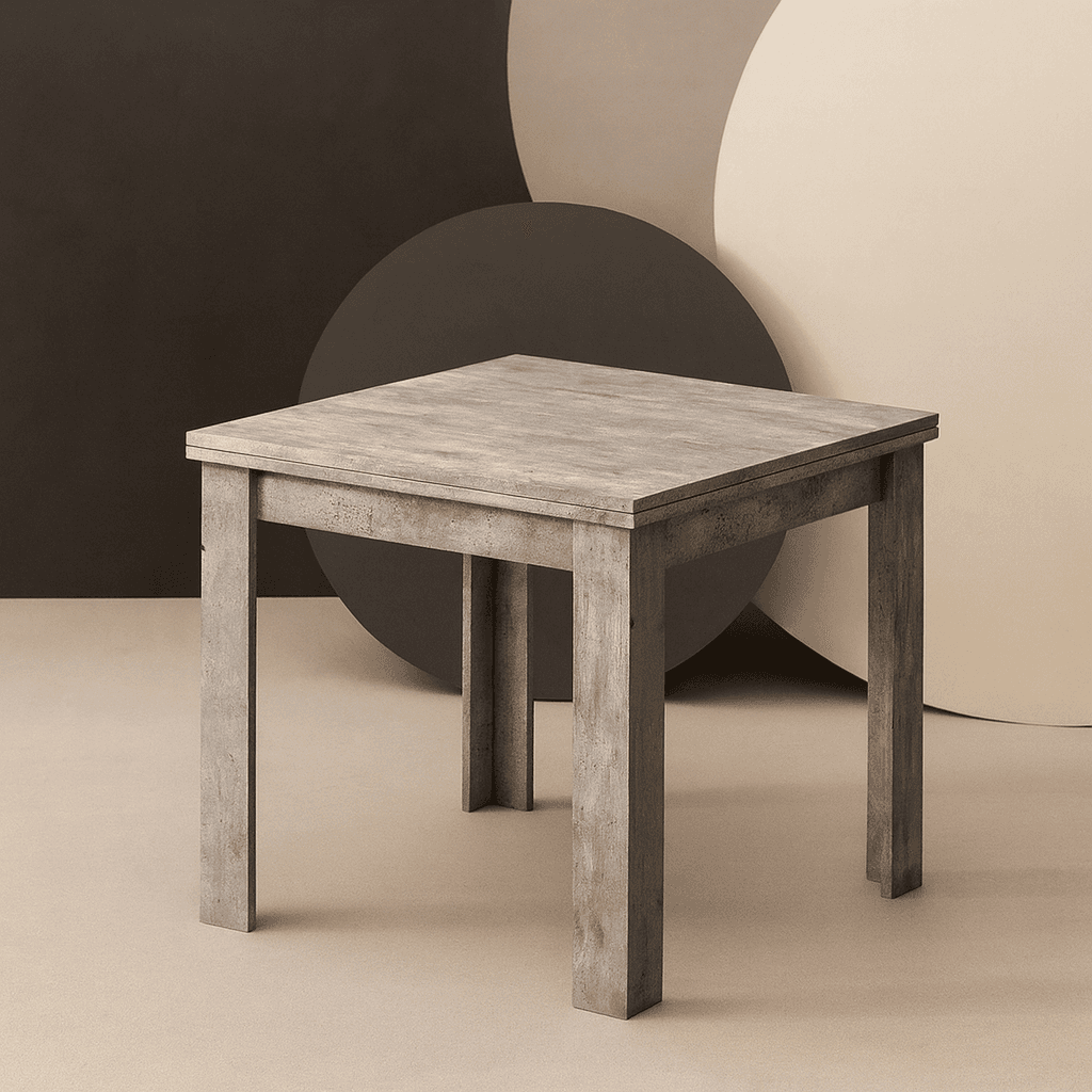 Tavolo "Regulus" con struttura stabile in legno MDF per arredo interno 90/180 x 90 x h 76 cm in Tavoli da sala da pranzo Decor Space - Altamura, commercioVirtuoso.it