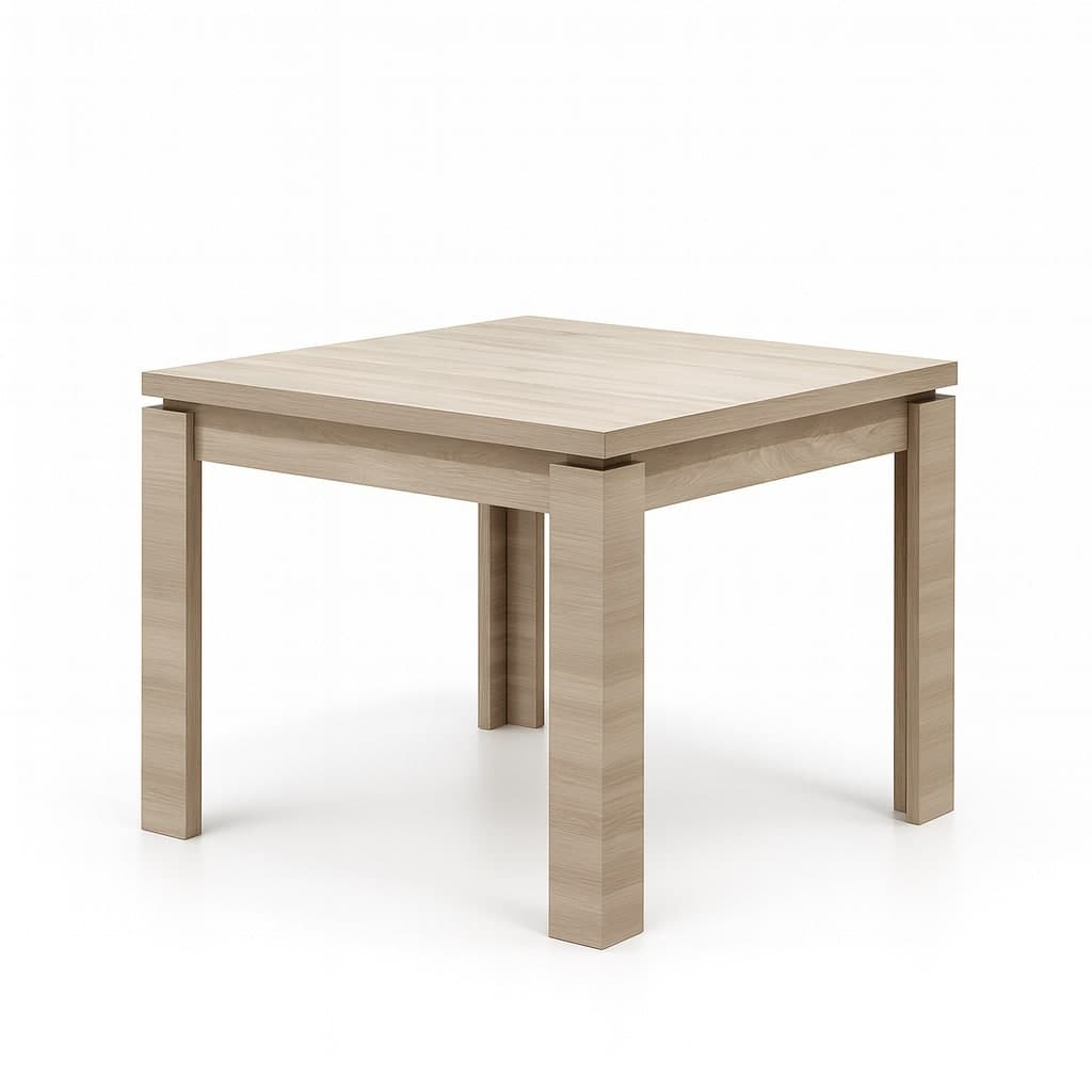 Tavolo "Regulus" con struttura stabile in legno MDF per arredo interno 90/180 x 90 x h 76 cm in Tavoli da sala da pranzo Decor Space - Altamura, commercioVirtuoso.it