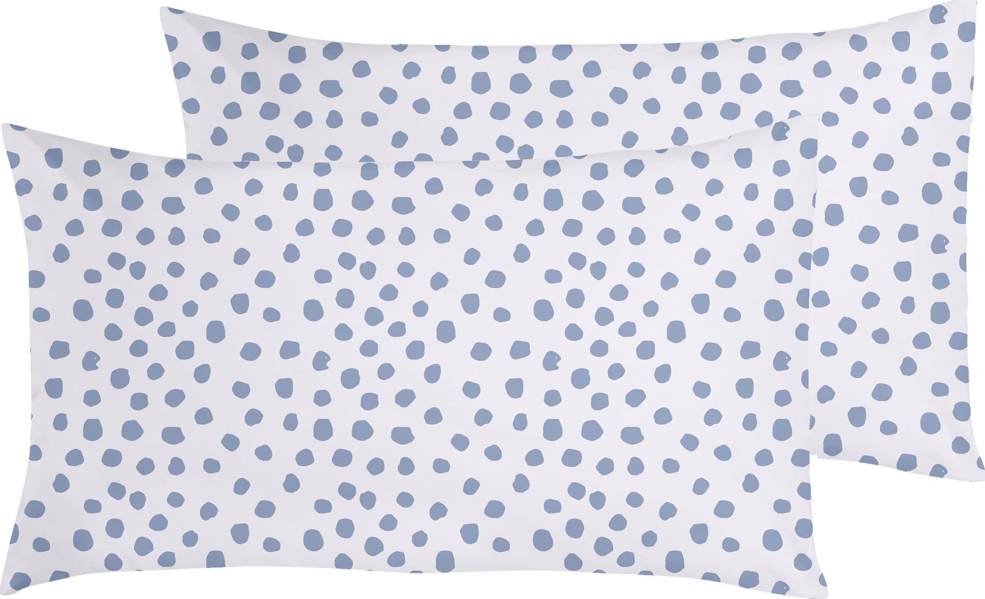 Set Copripiumino federe parure Copripiumino Stampa Digitale 100% Cotone, Made in Italy  DOT MINI CELESTE - 3