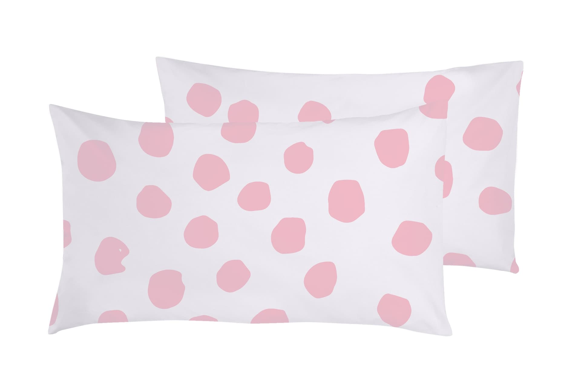 Set Copripiumino federe parure Copripiumino Stampa Digitale 100% Cotone, Made in Italy DOT MAXI ROSA - 3