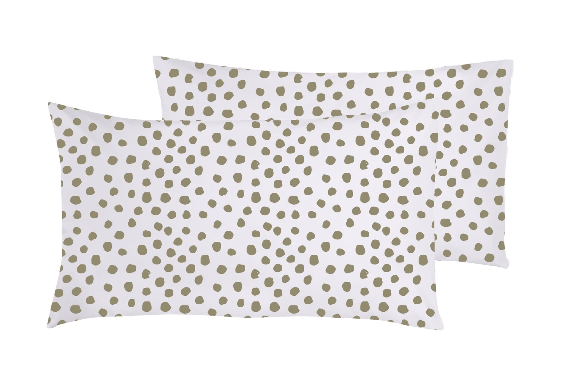 Set Copripiumino federe parure Copripiumino Stampa Digitale 100% Cotone, Made in Italy DOT MINI TORTORA - 3