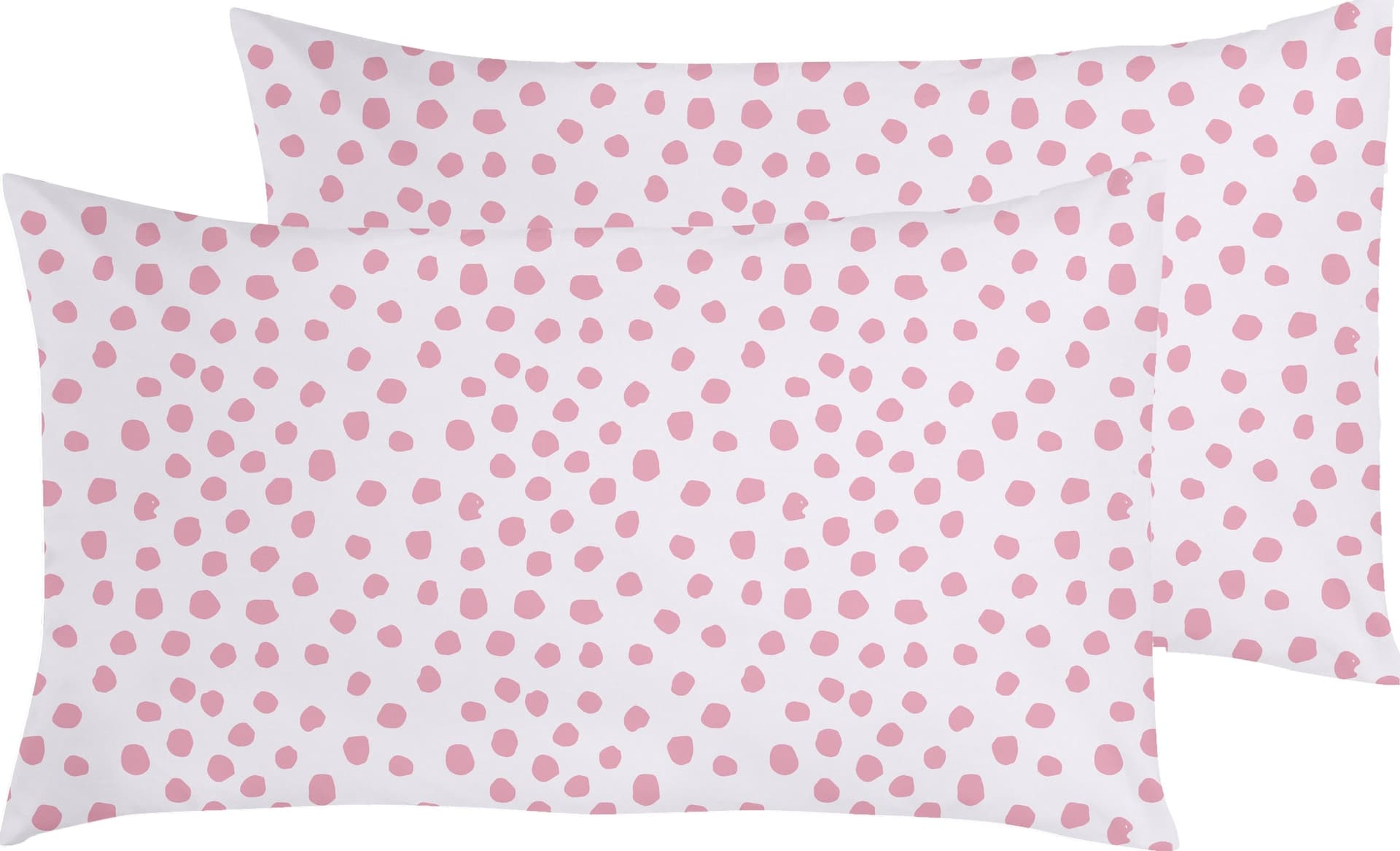 Set Copripiumino federe parure Copripiumino Stampa Digitale 100% Cotone, Made in Italy DOT MINI ROSA - 3